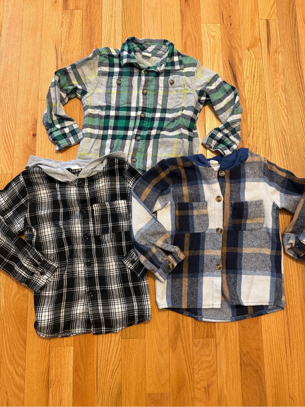 Kids Boy Plaid Button-Up Shirts